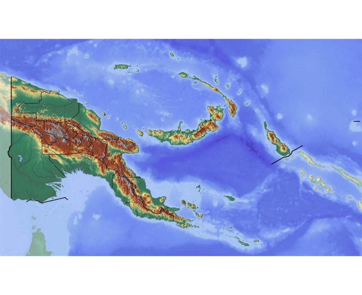 papua-jaungvineja topogrāfisko karšu