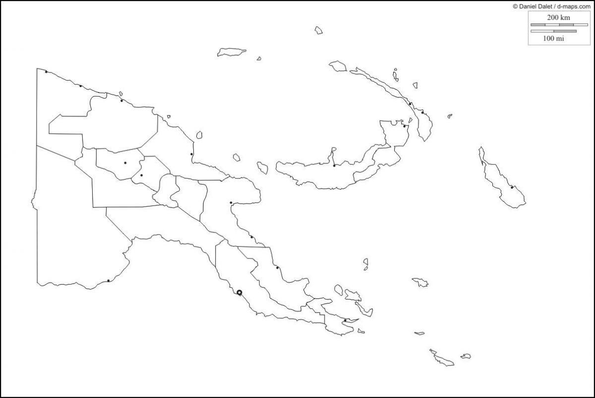 karte papua-jaungvineja kartes kontūra