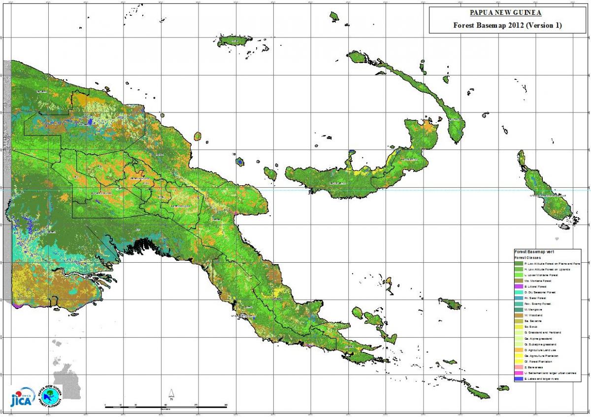 karte papua-jaungvineja klimata