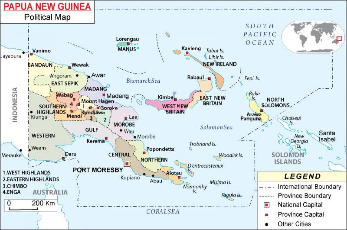 karte papua provinces