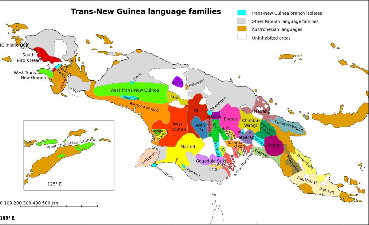 karte papua-jaungvineja valodā