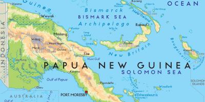 Kartes galvaspilsētā papua-jaungvinejas