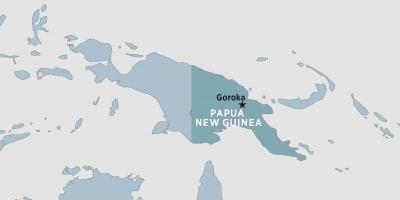 Karte goroka papua-jaungvineja