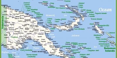 Papua-jaungvineja, kas kartē