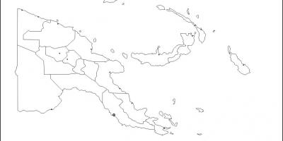 Karte papua-jaungvineja kartes kontūra