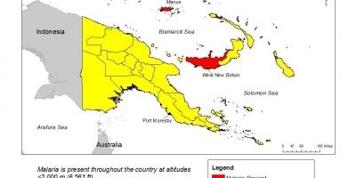 Karte papua-jaungvineja malāriju